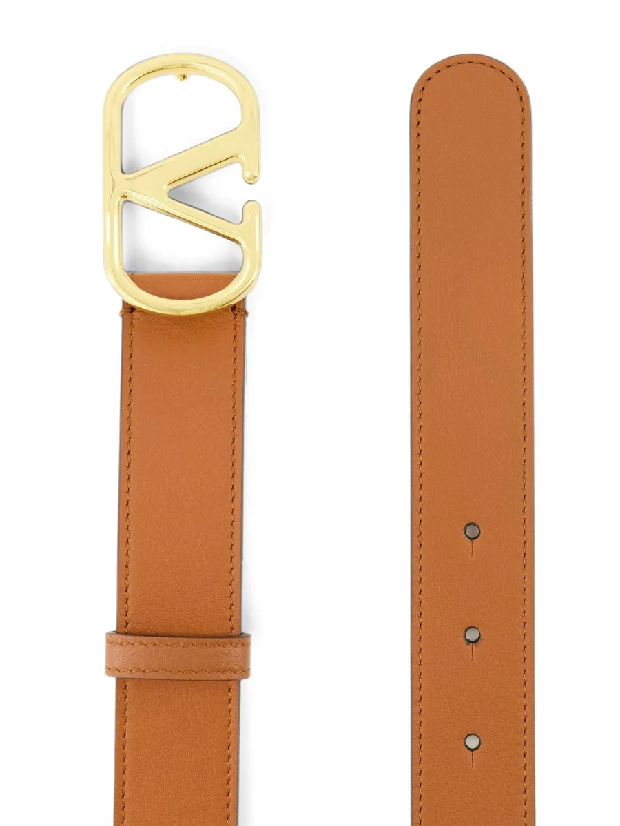 VLogo leather belt 3