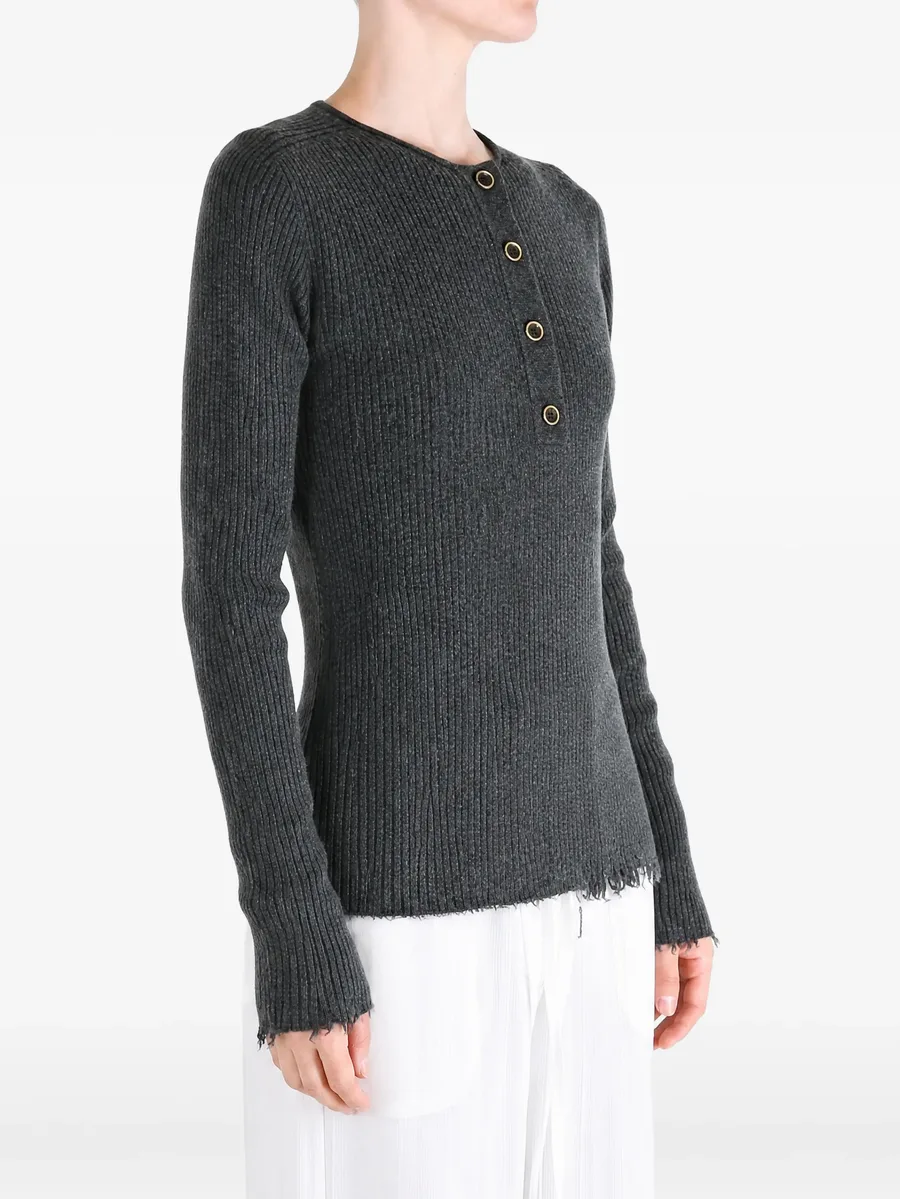 ribbed-knit distressed sweater 3