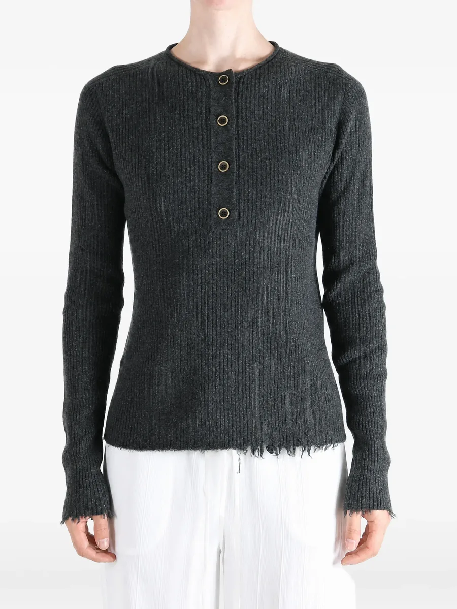 ribbed-knit distressed sweater 2