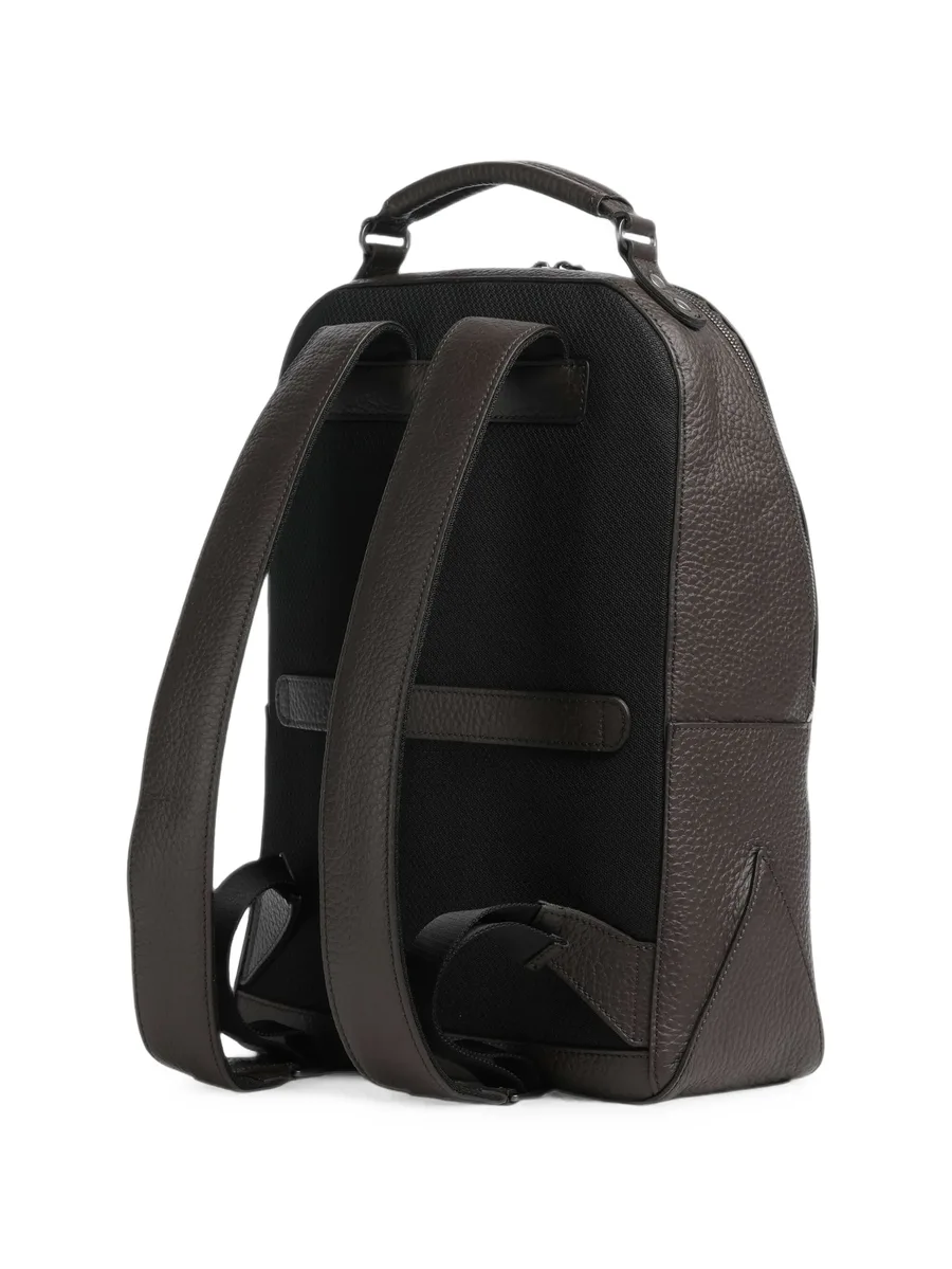 Manfredi pebbled leather backpack 2