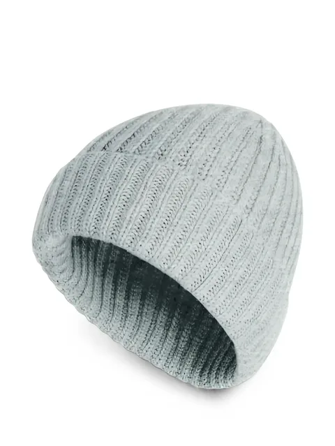 ribbed-knit beanie hat