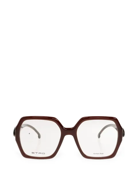 geometric-frame glasses