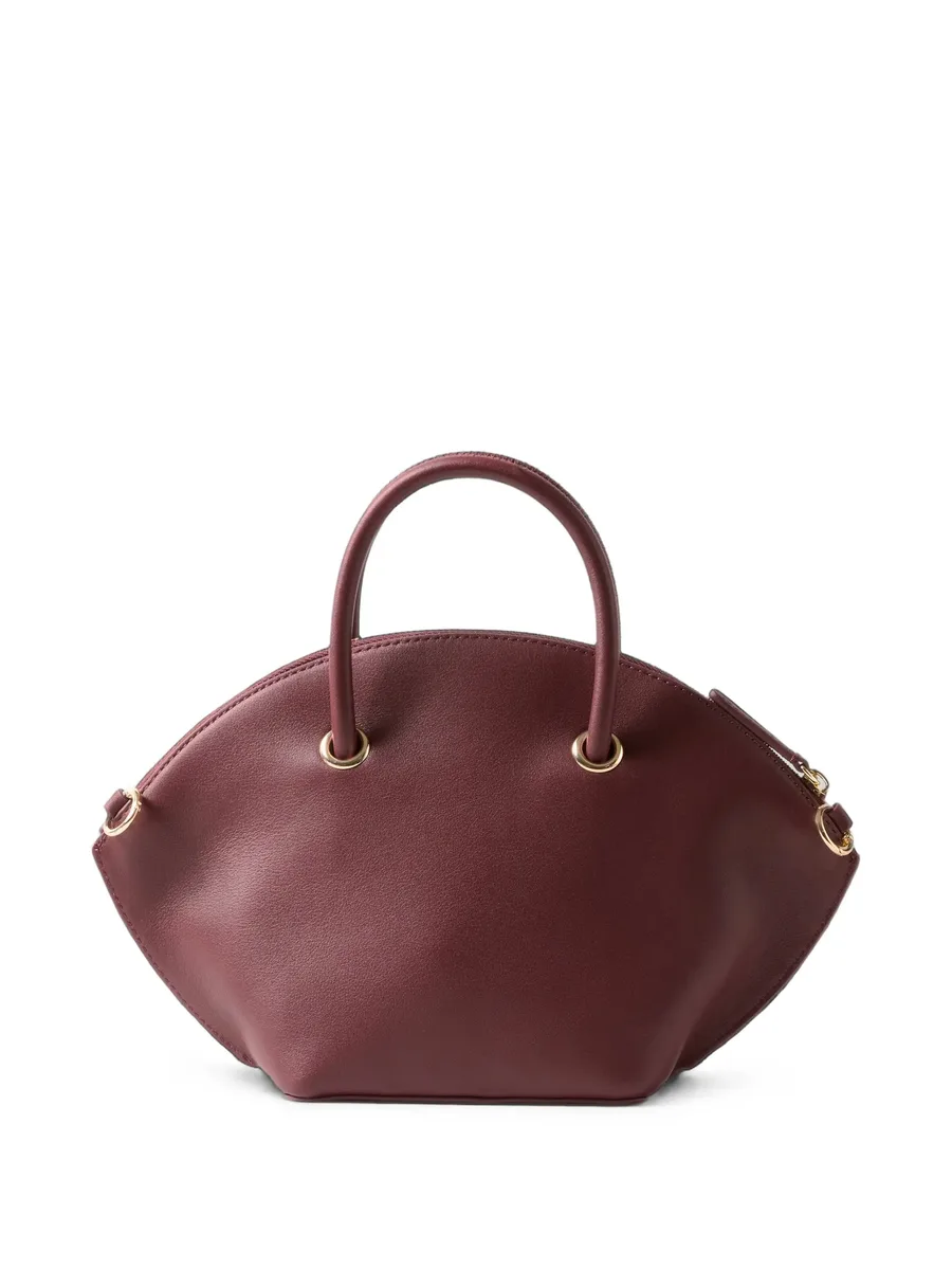 smooth leather bag with gold rings 4