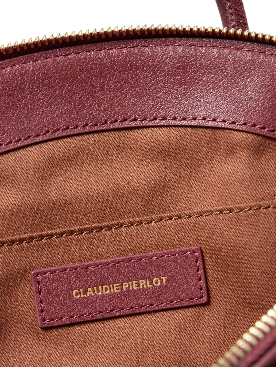 smooth leather bag with gold rings 7