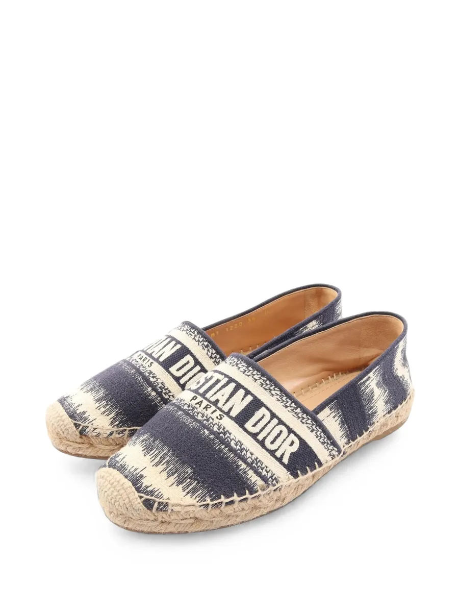 2000s Granville logo-embroidered flat espadrilles 1