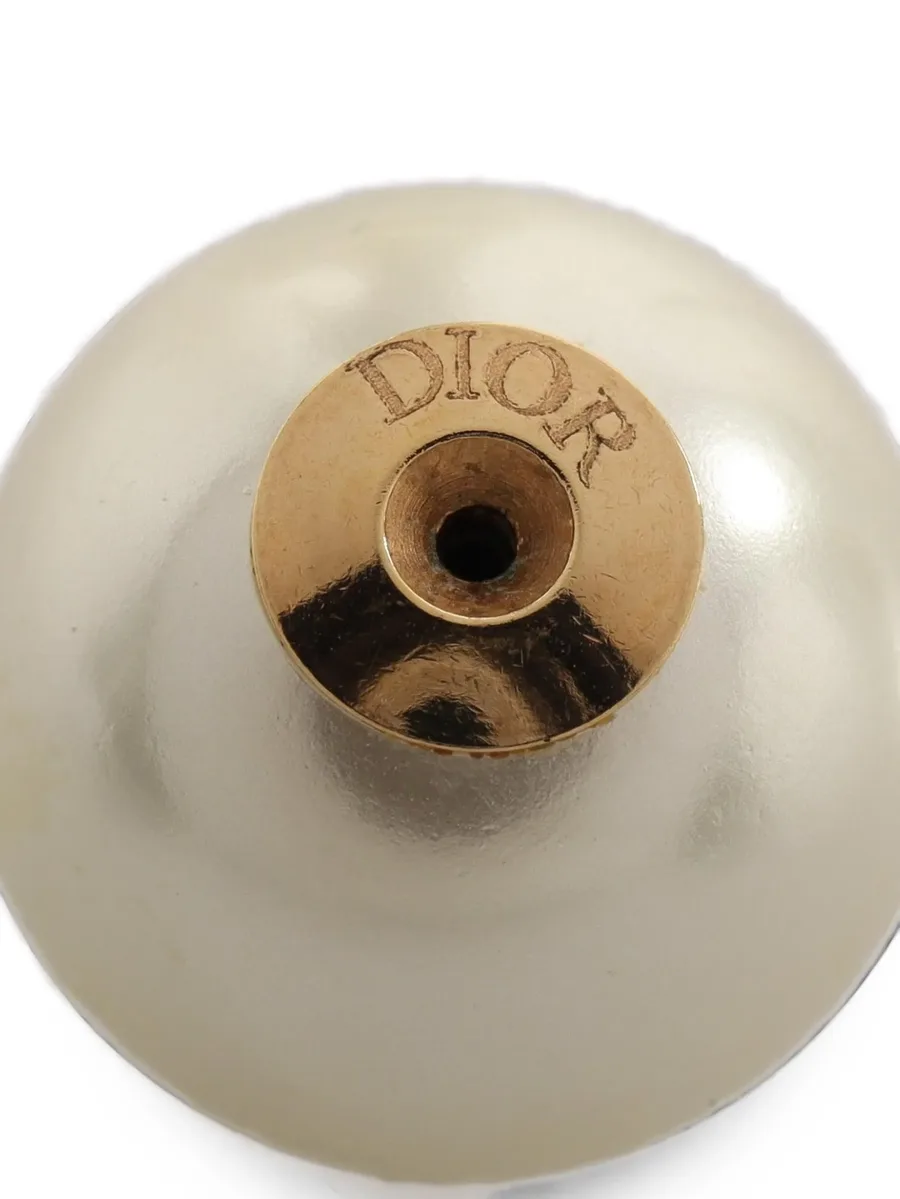 2010s CD logo faux-pearl earrings 4