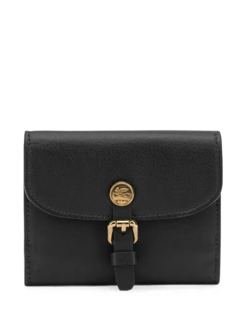 Pony buckle-detail leather wallet