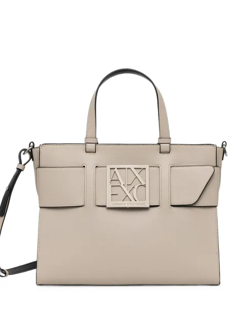 logo-plaque tote bag