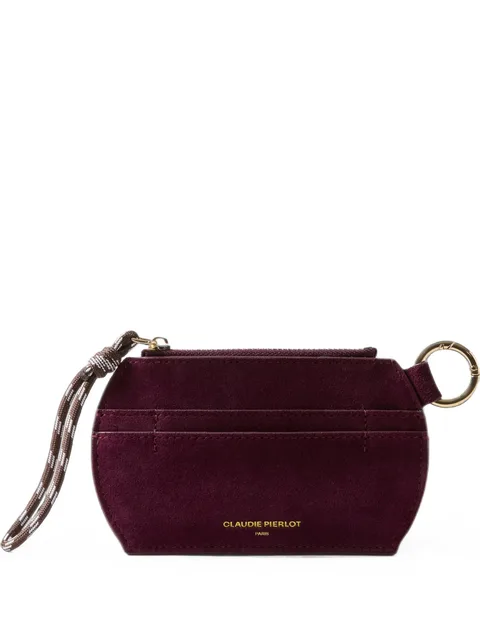 suede zipped card holder