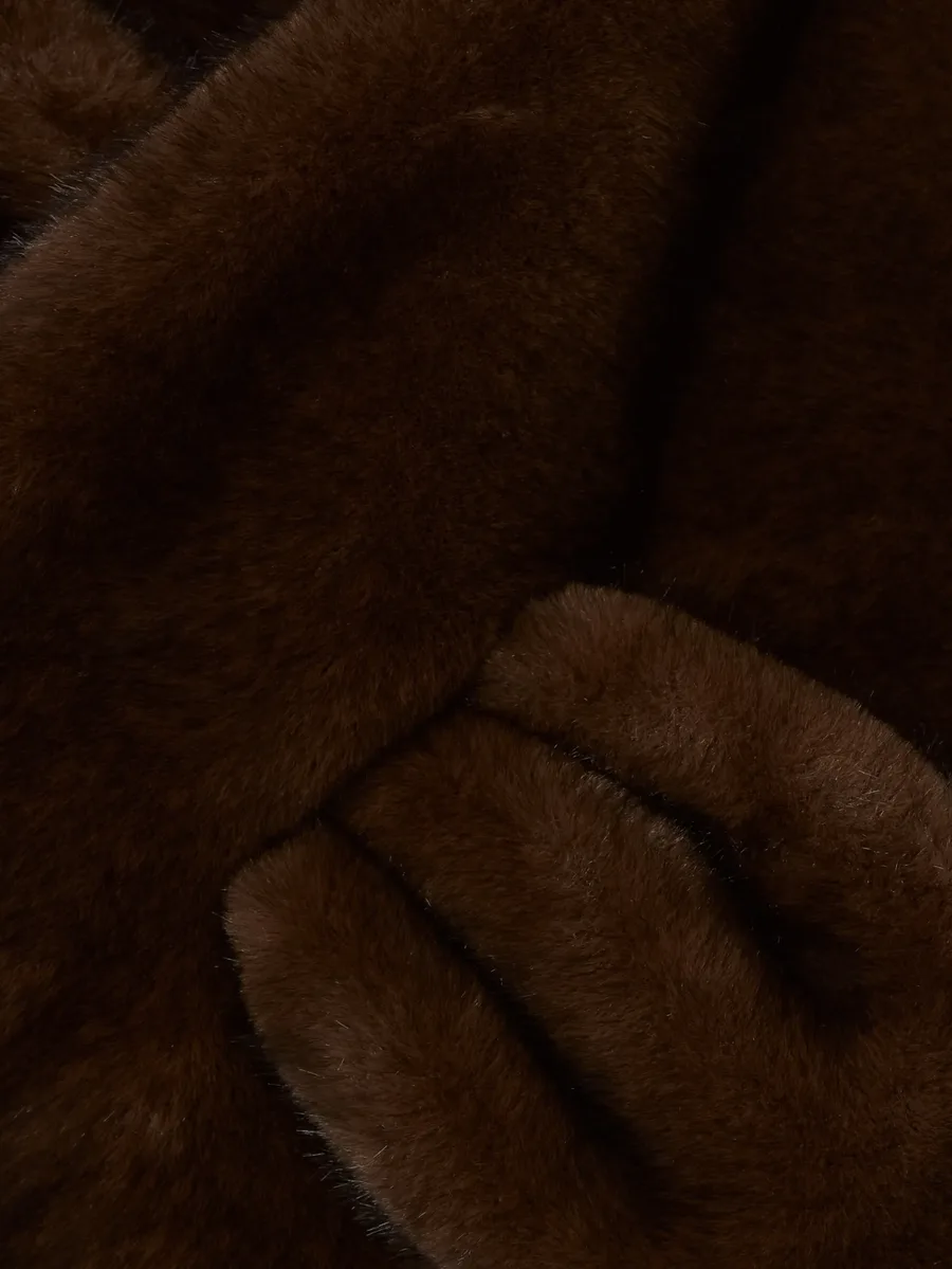 faux fur scarf with slit 2