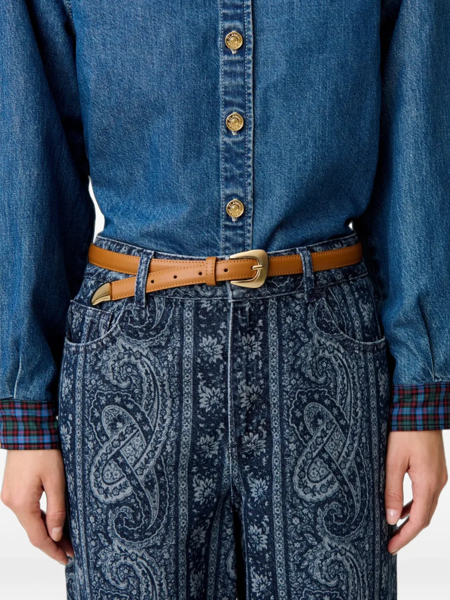 buckle-fastening leather belt 4