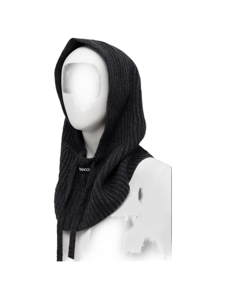 ribbed-knit drawstring balaclava 1