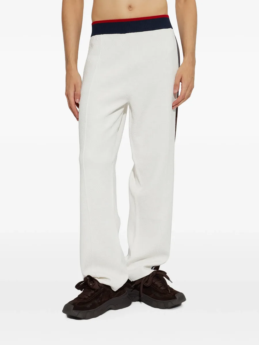 monogram-jacquard side-stripe track pants 3