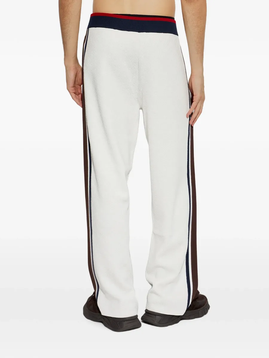 monogram-jacquard side-stripe track pants 4