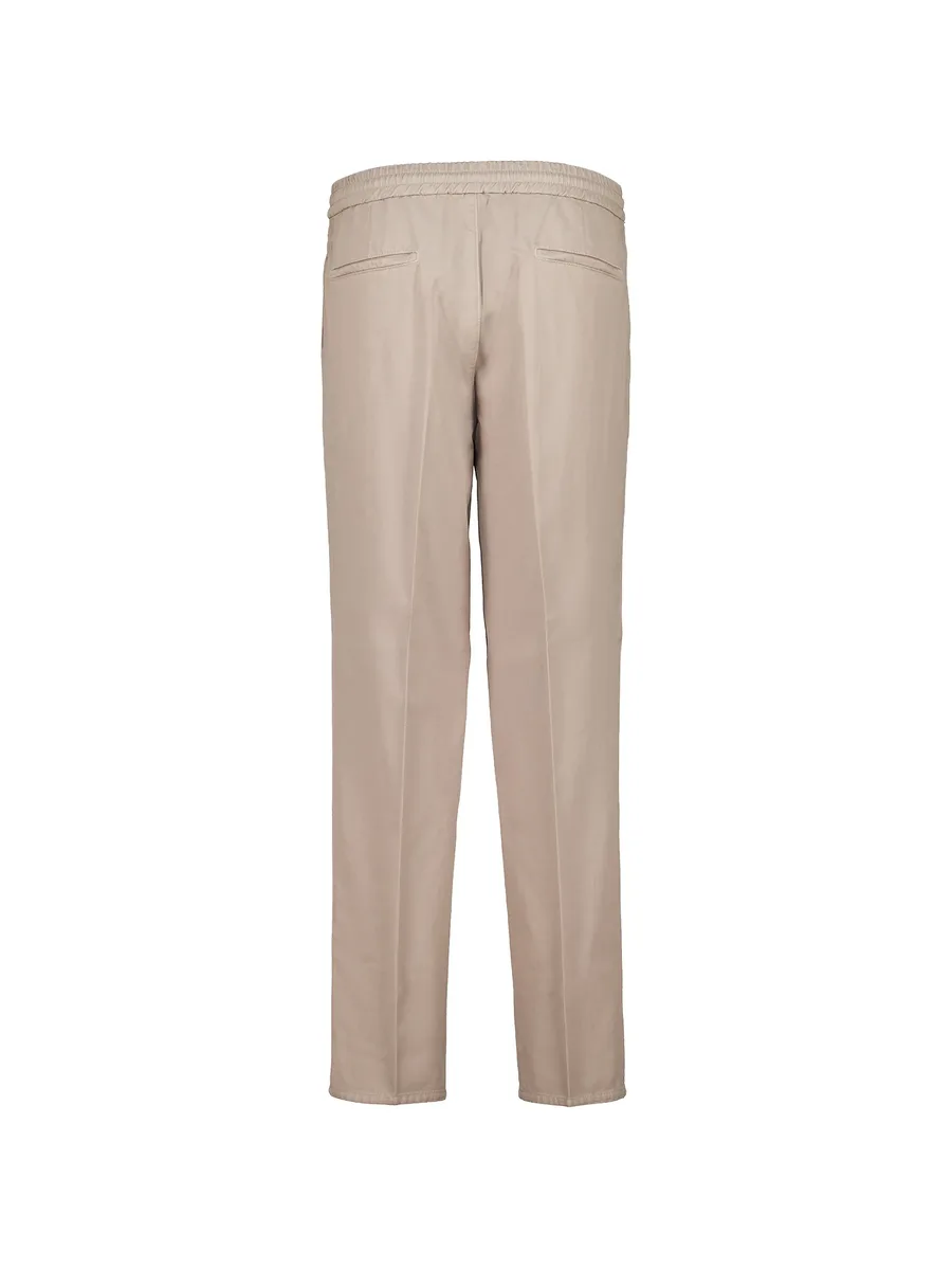 drawstring pleated cotton trousers 2