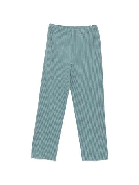 pleated side-stripe trousers