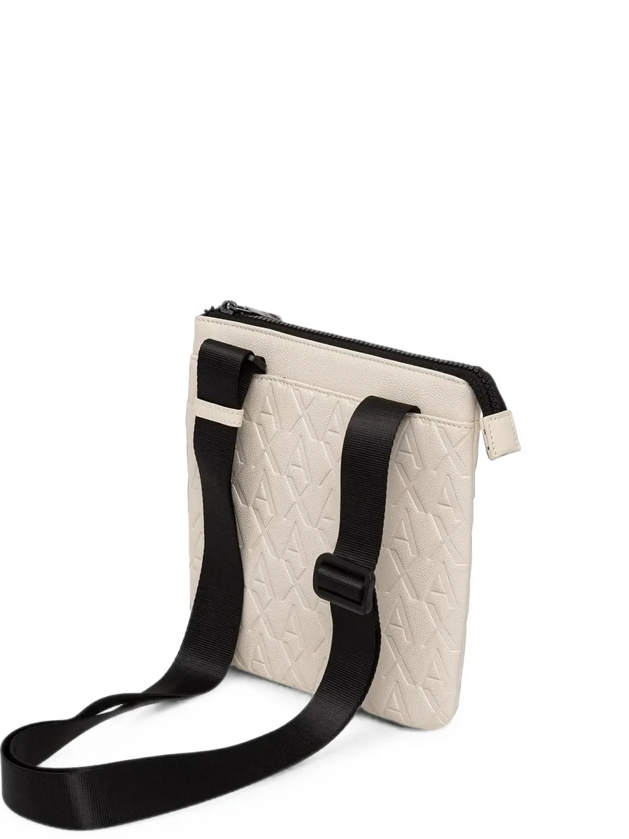 logo-embossed messenger bag 1
