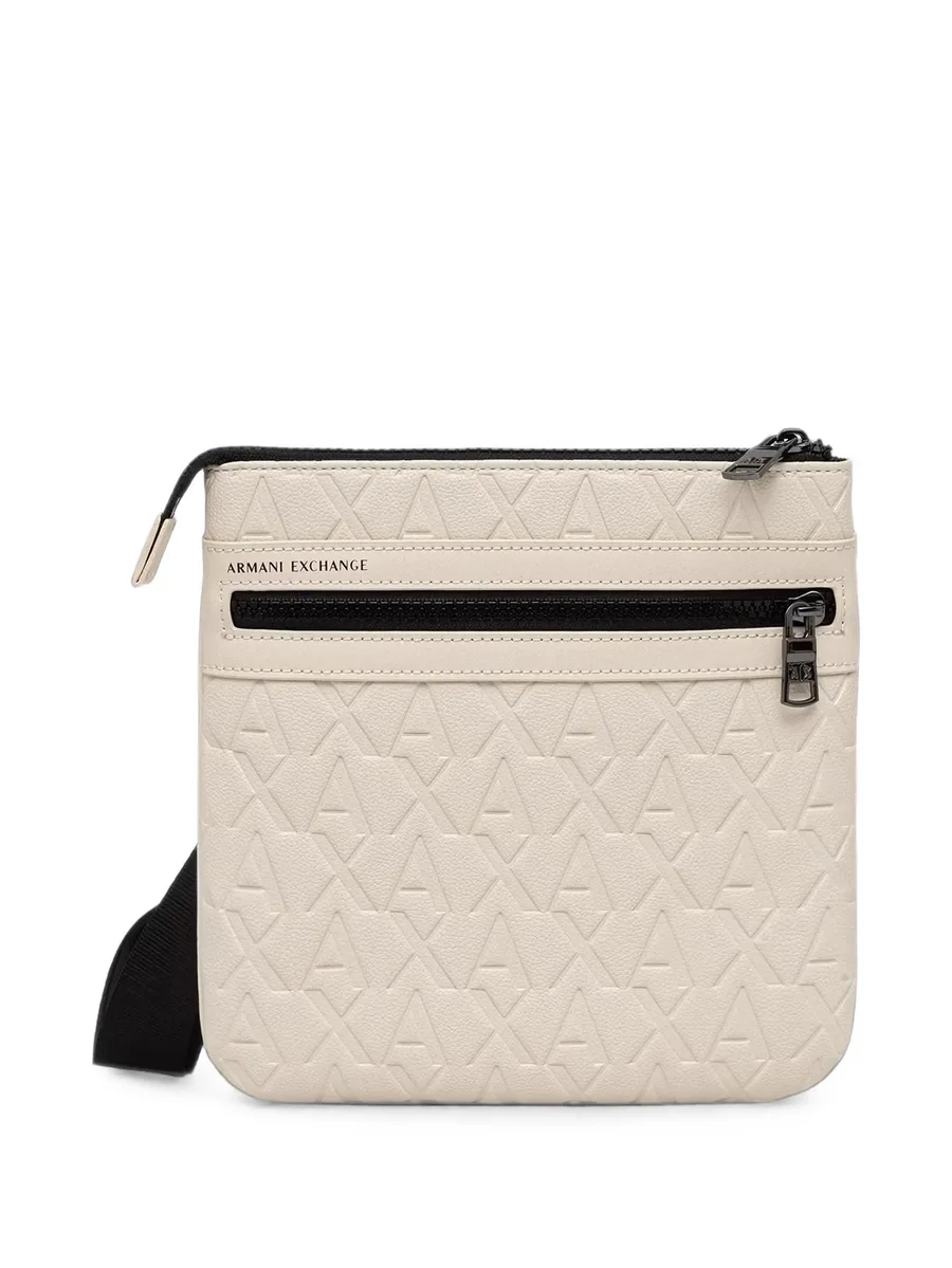 logo-embossed messenger bag 2