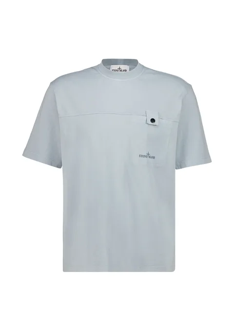 logo-print chest-pocket T-shirt