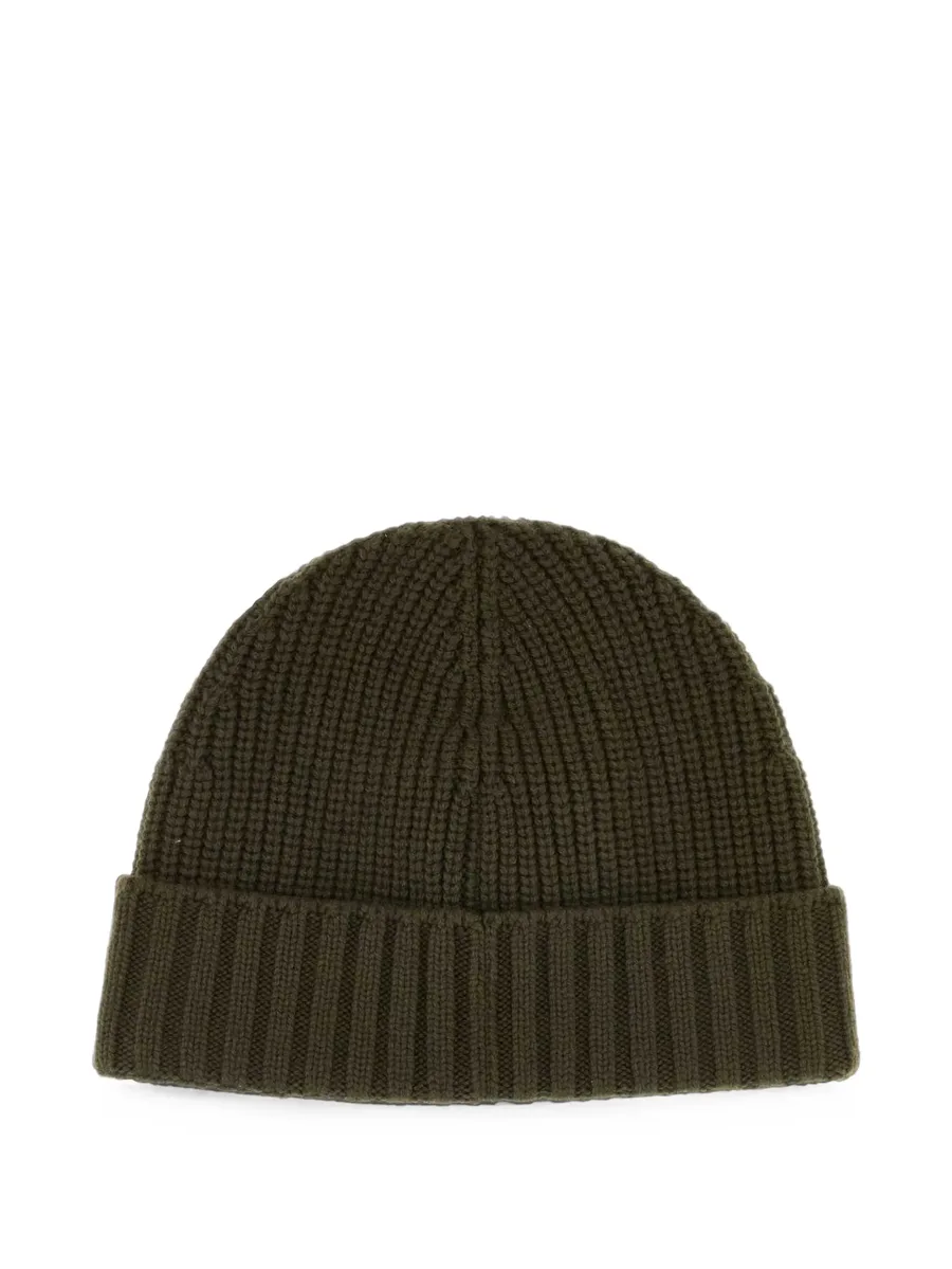 logo-patch ribbed-knit beanie hat 2