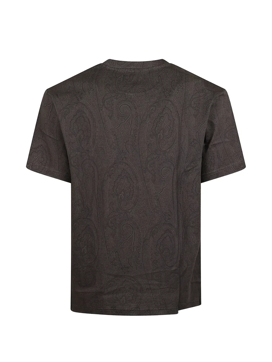 paisley-print logo-embroidered T-shirt 2