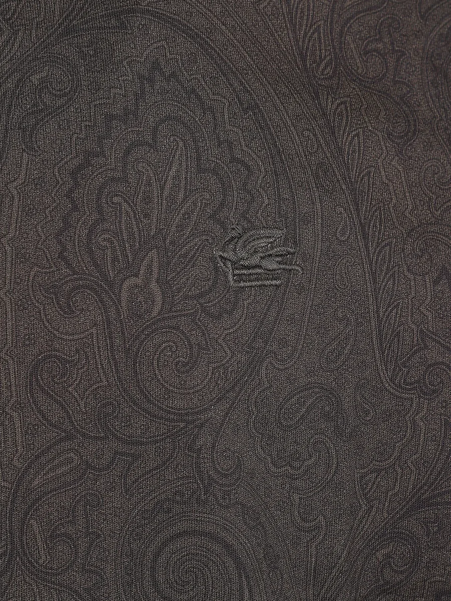 paisley-print logo-embroidered T-shirt 3