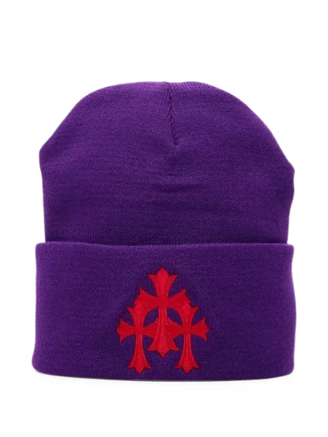 Watch logo-embroidered beanie hat