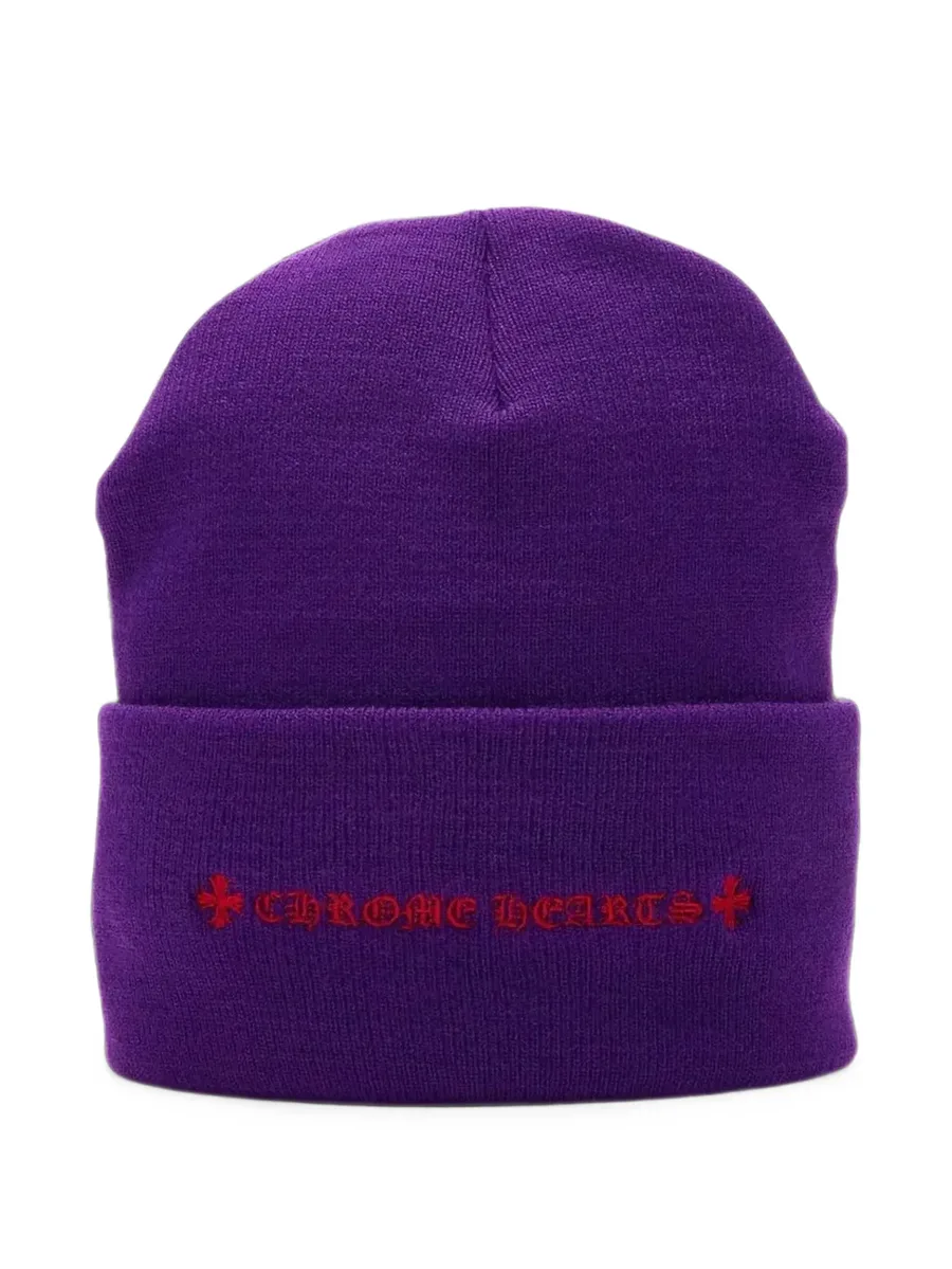 Watch logo-embroidered beanie hat 2