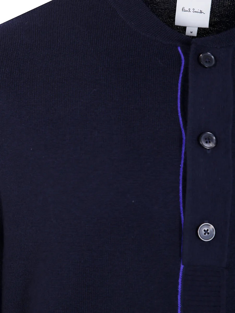button-placket long-sleeves T-shirt 3