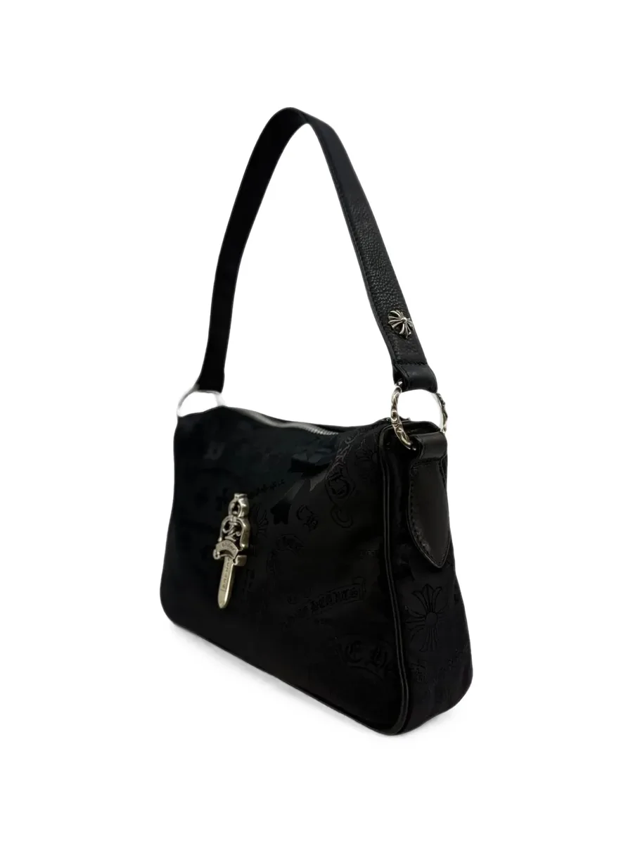 stencil-print dagger-pendant tote bag 2