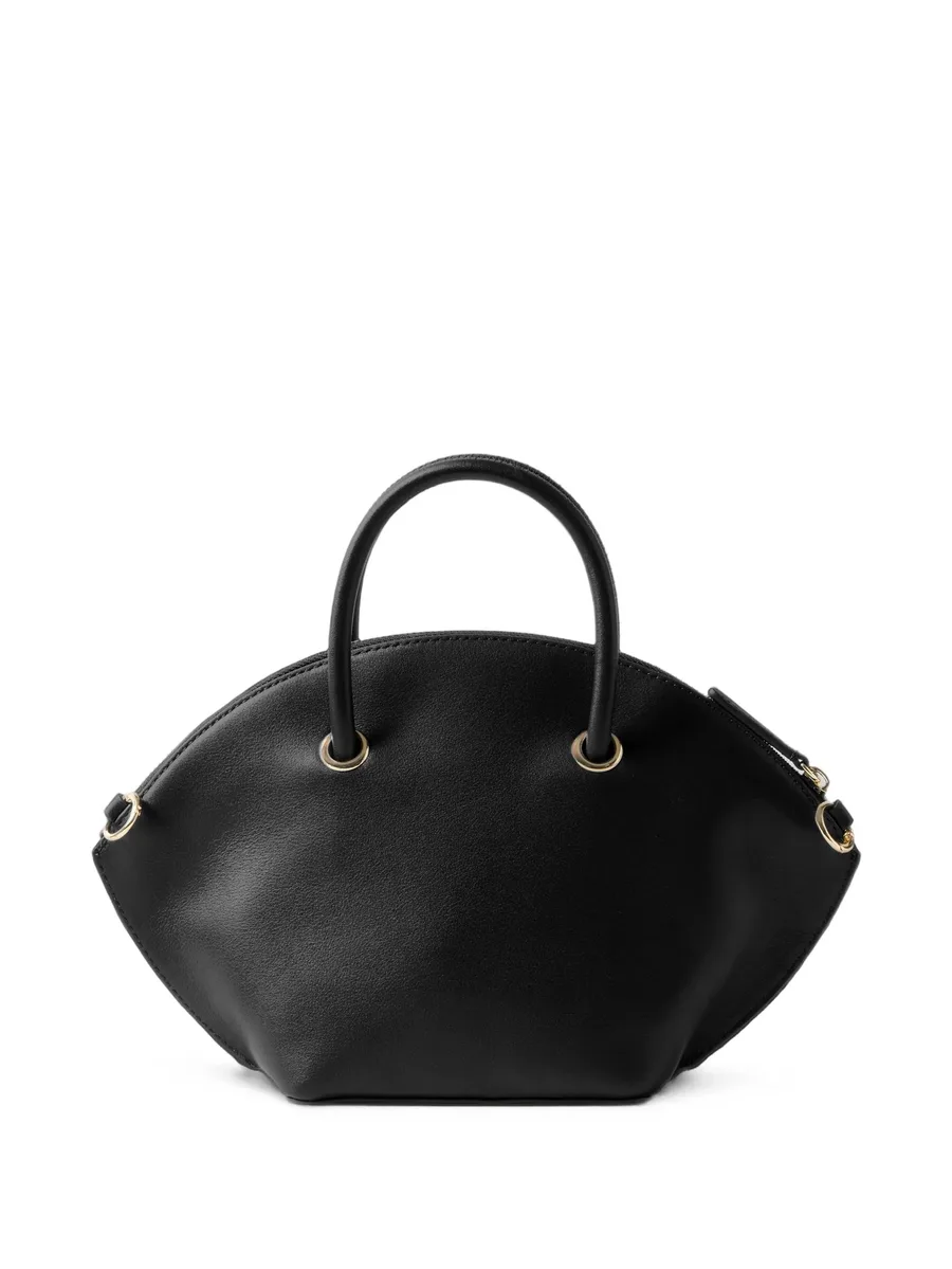 smooth-leather bag with gold rings 4