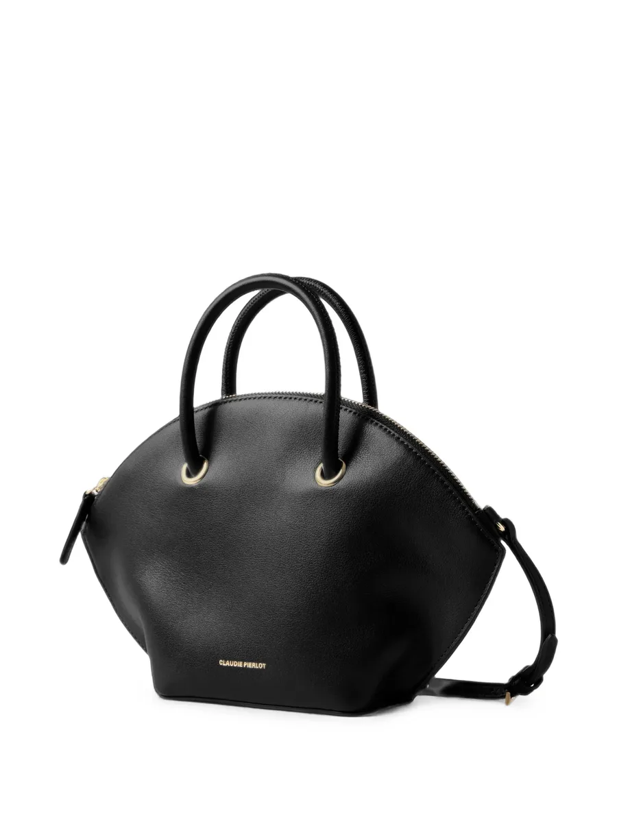 smooth-leather bag with gold rings 5