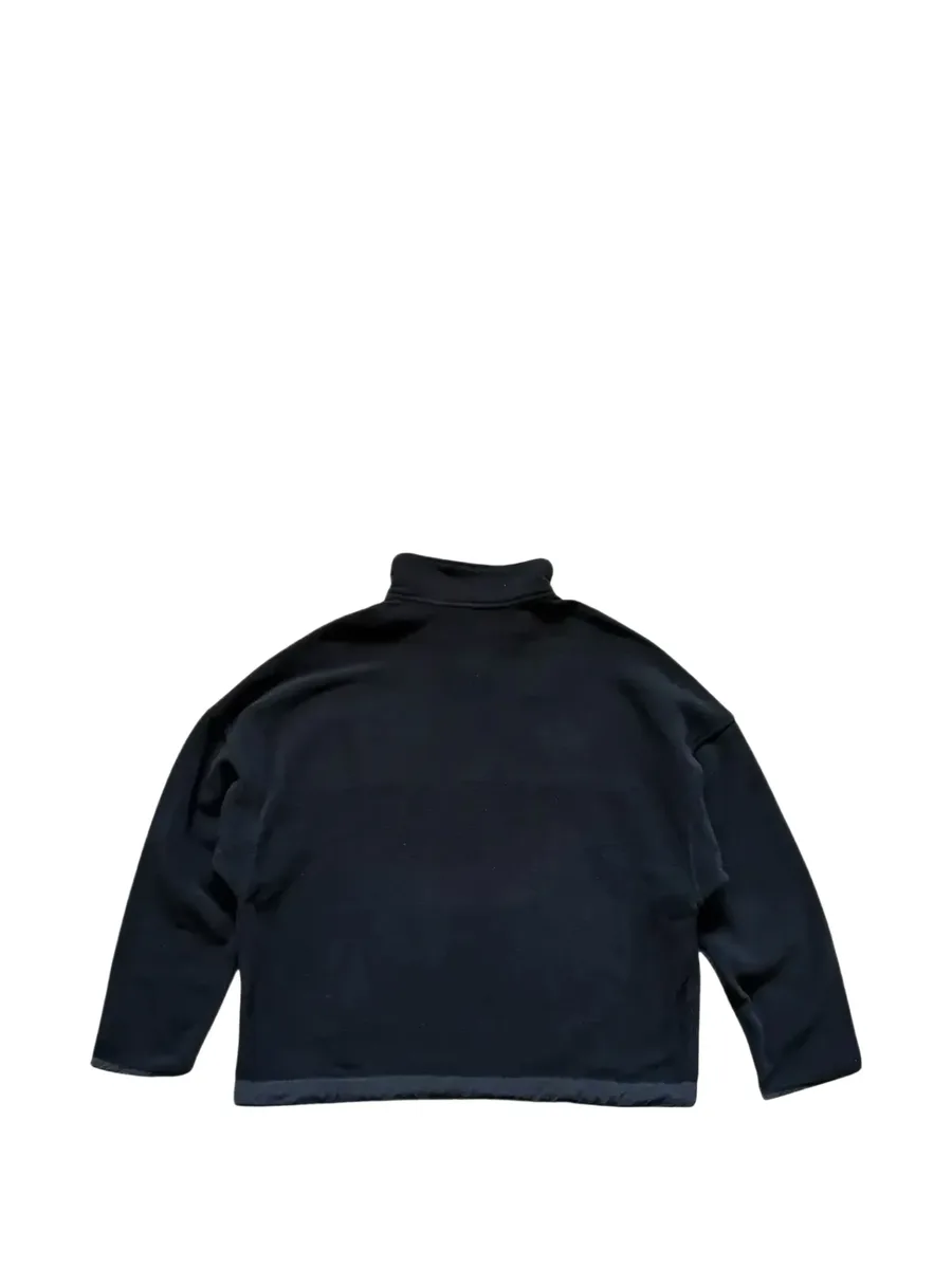 Plus leather-patch fleece sweatshirt 2