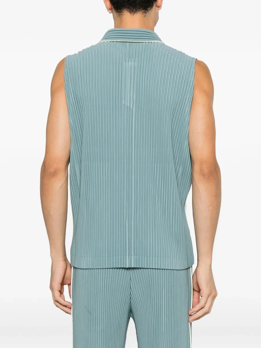 pleated sleeveless sweater 4