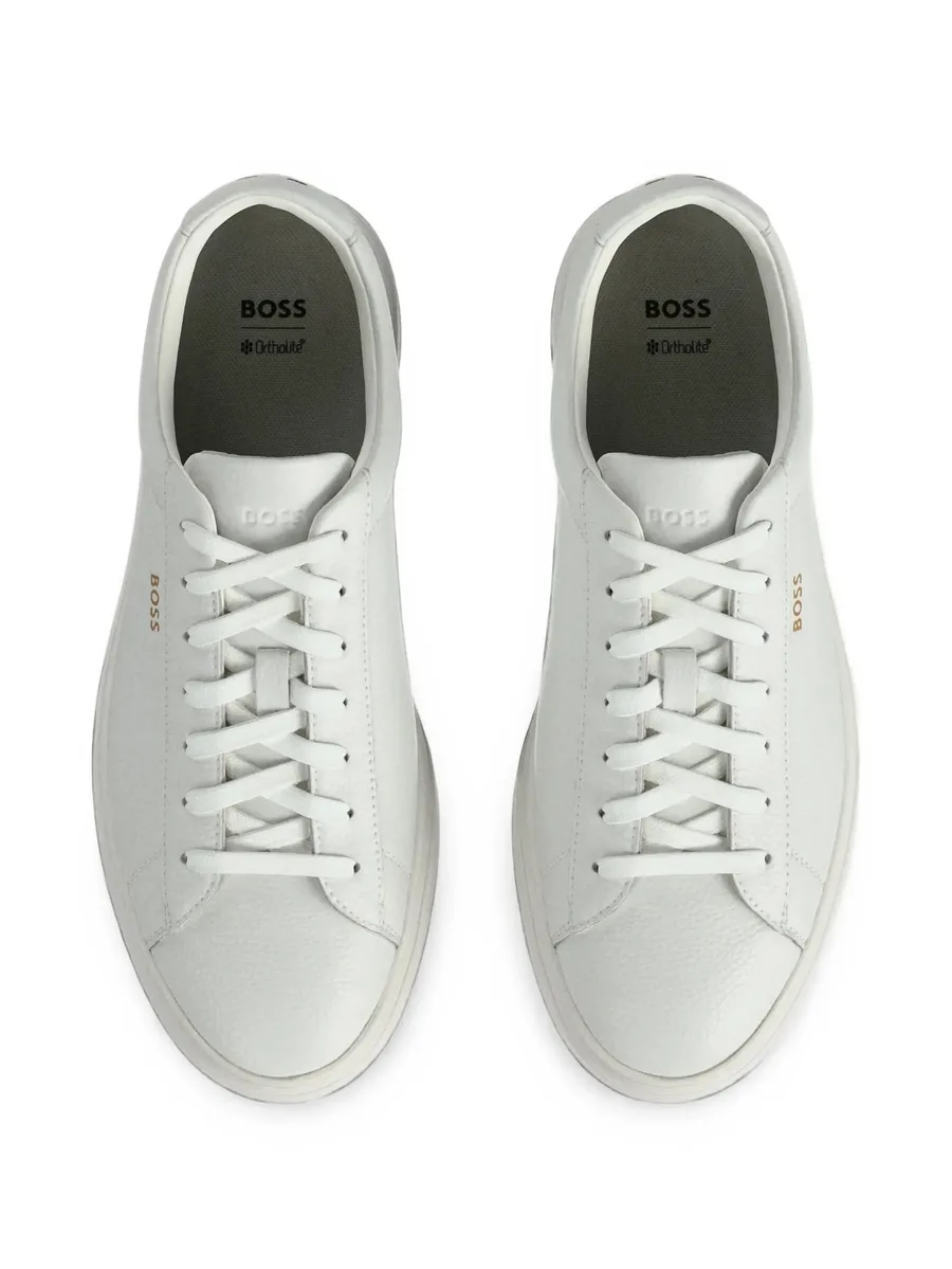 Kieran grained-leather sneakers 3