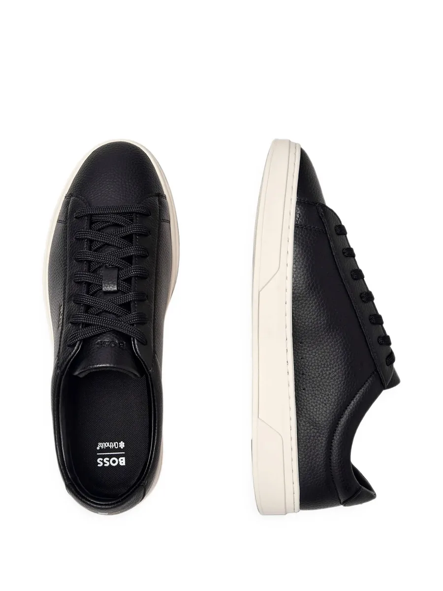 Kieran grained-leather sneakers 3
