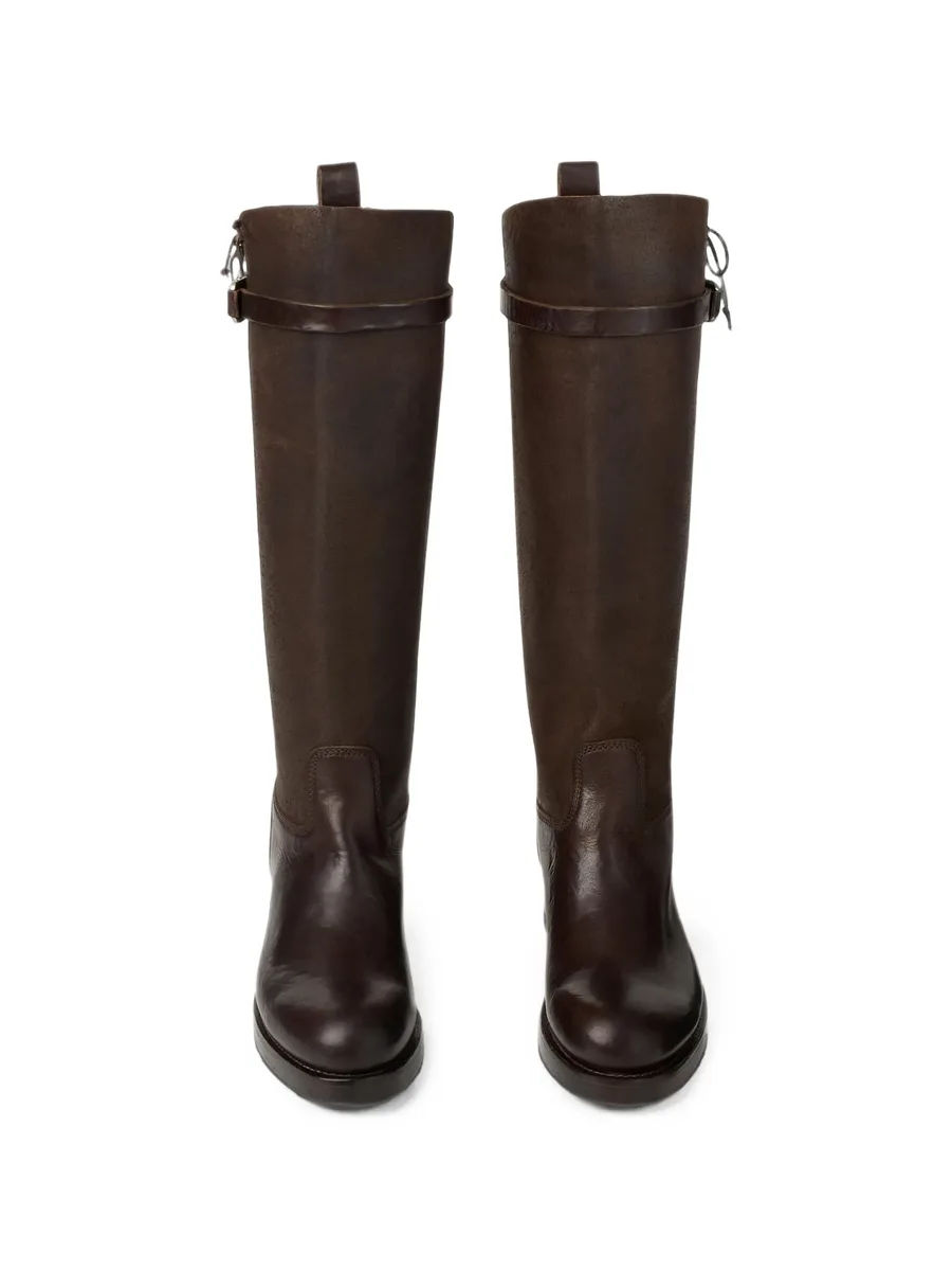Ward buckle-strap leather knee-high boots 3