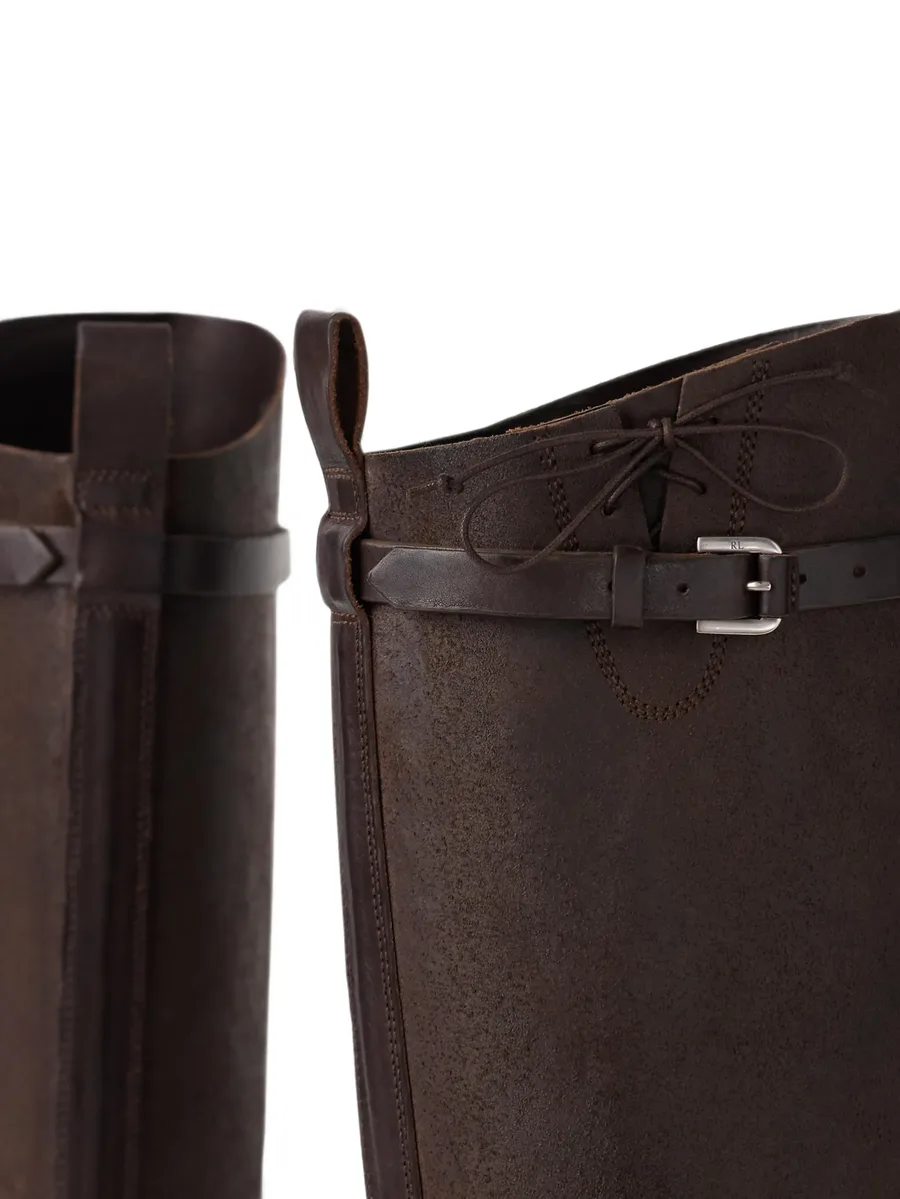 Ward buckle-strap leather knee-high boots 5