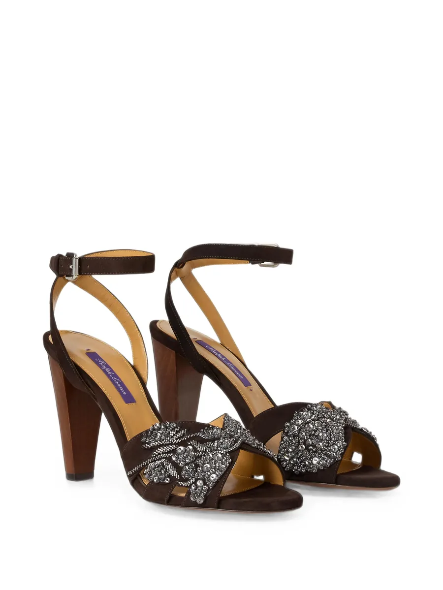 Ryne bead-embroidered heeled sandals 2