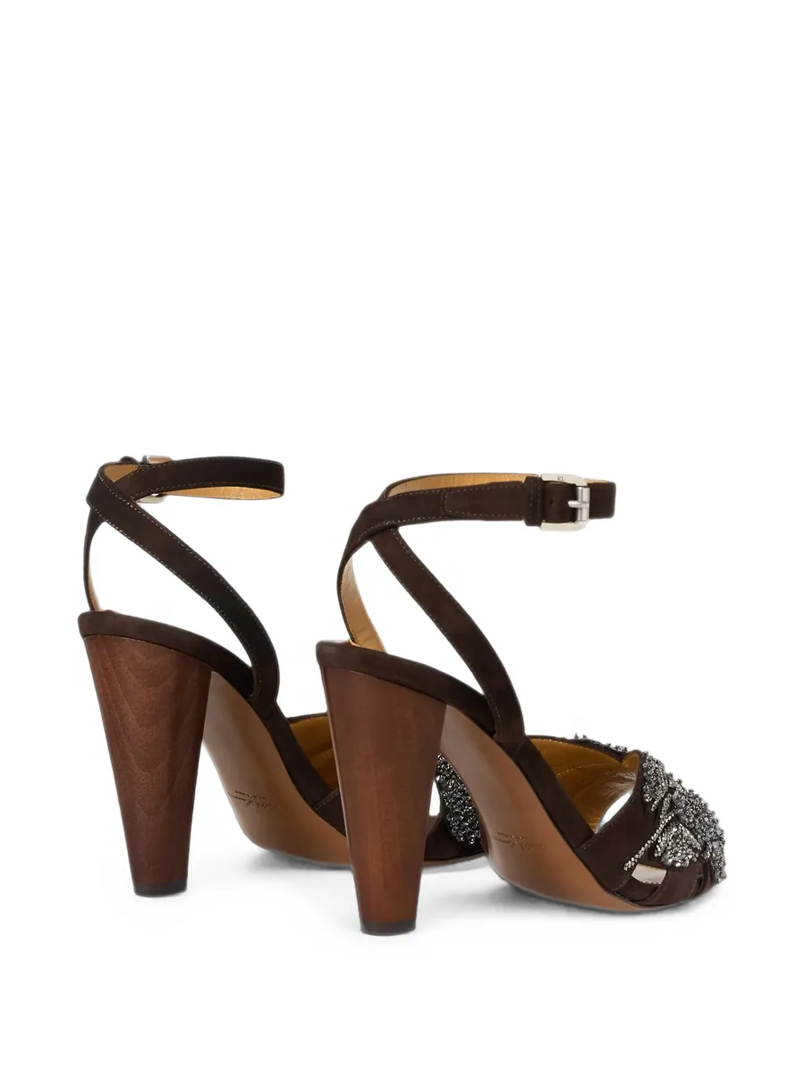 Ryne bead-embroidered heeled sandals 4