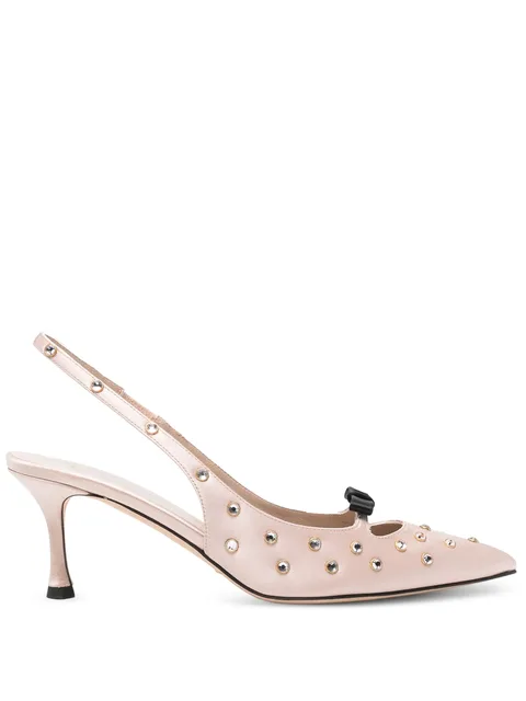 slingback pointed-toe pumps