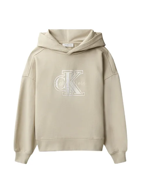 logo-embroidered hoodie