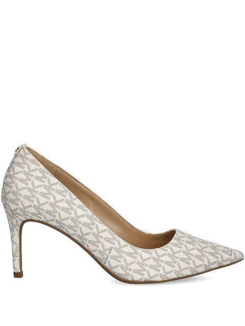 monogram heeled pumps