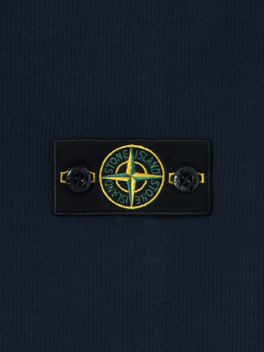 Compass-patch ribbed-texture sweater 4