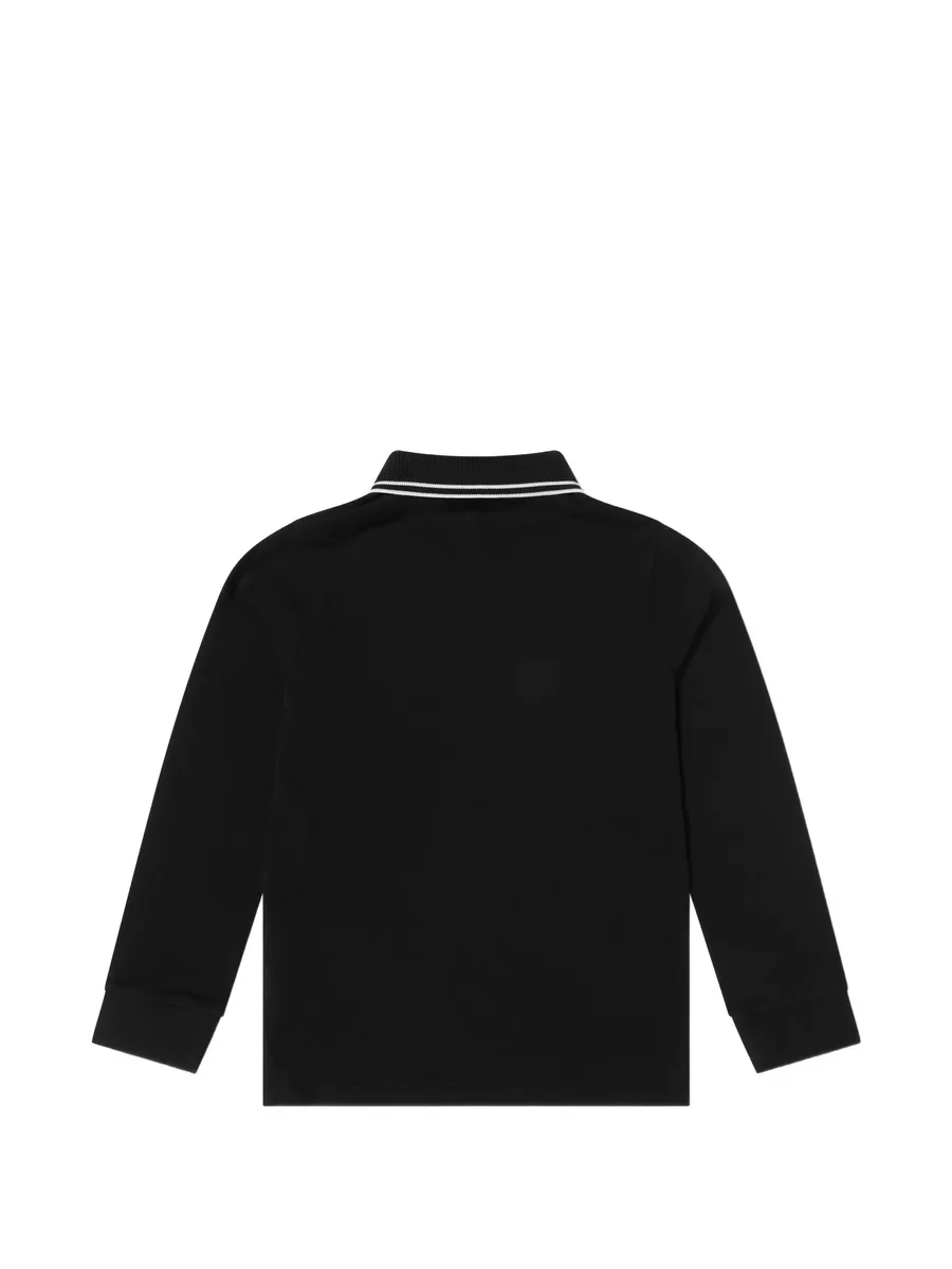 logo-patch long-sleeve polo shirt 2