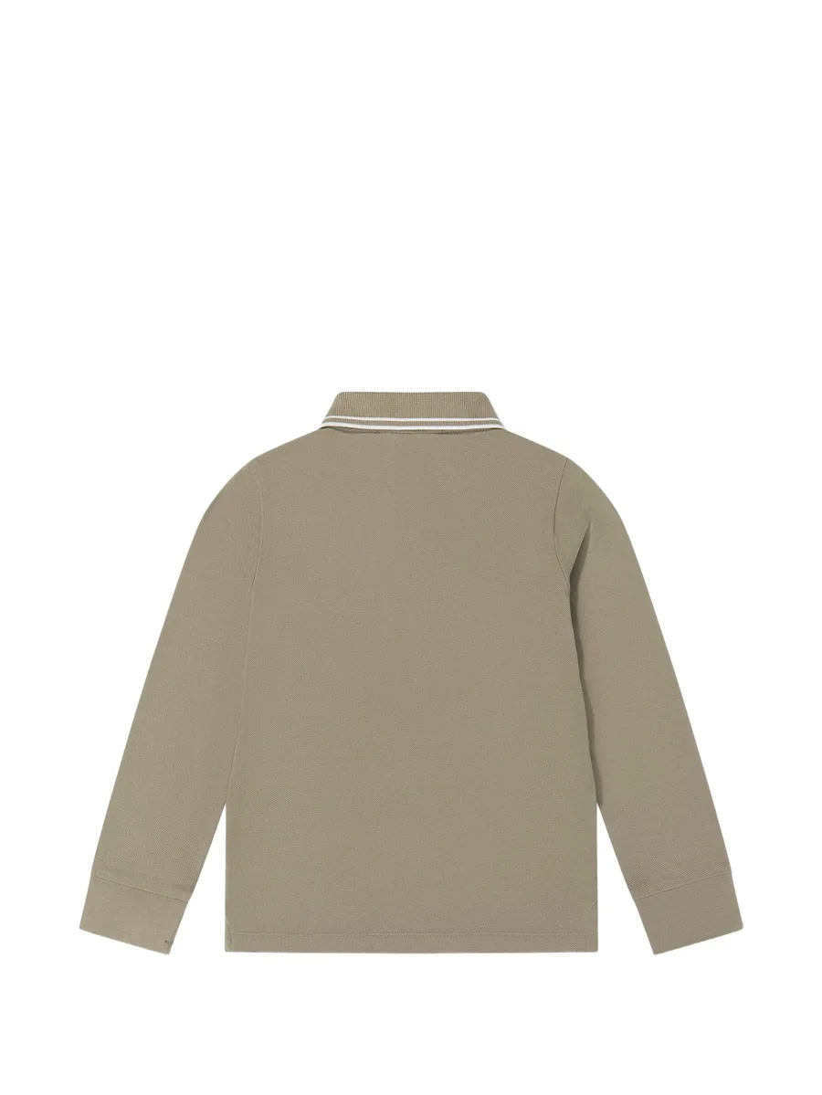 logo-patch long-sleeve polo shirt 2