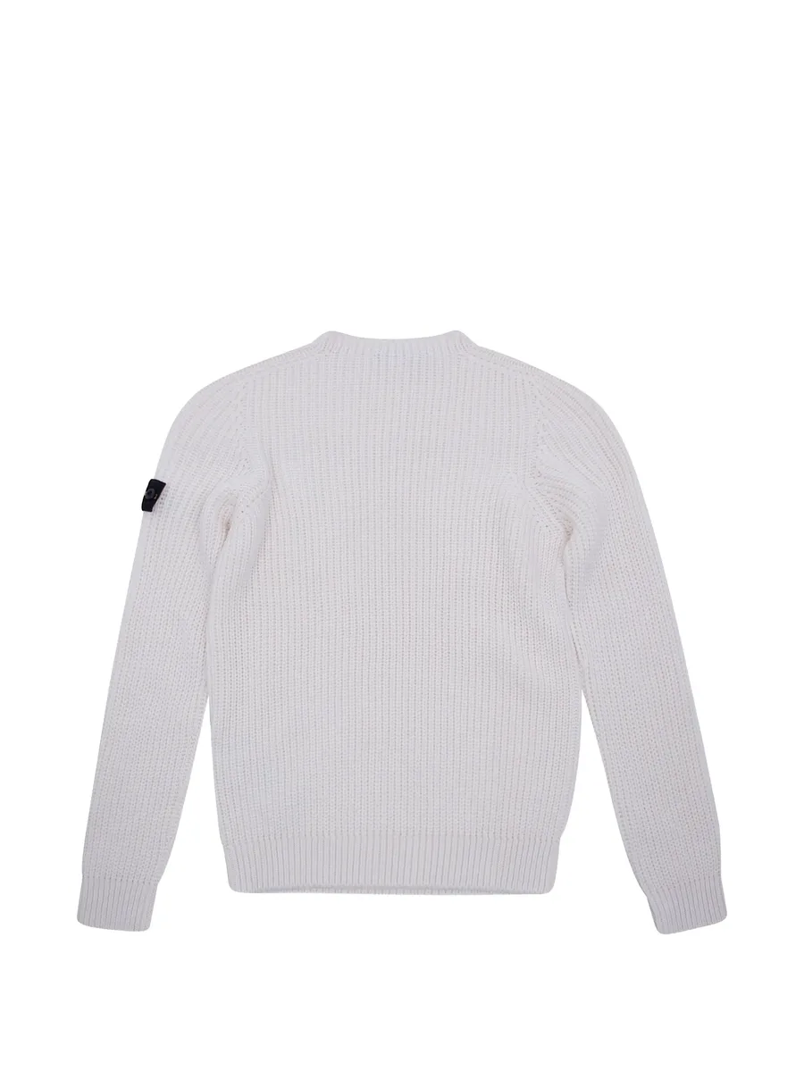 compass patch ribbed-knit sweater 2