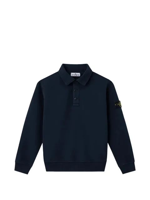 Compass-patch polo shirt