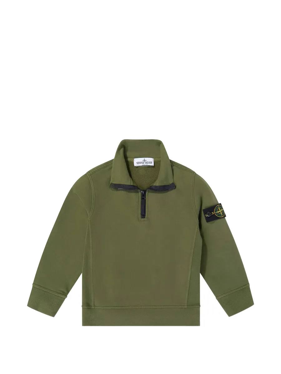 Compass patch half-zip sweatshirt 1