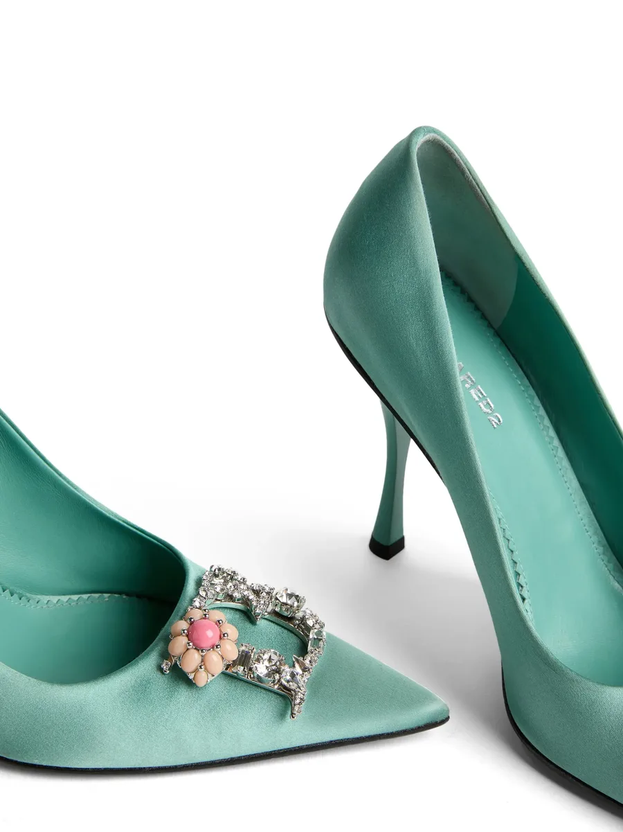 D2 Crystal satin pumps 9